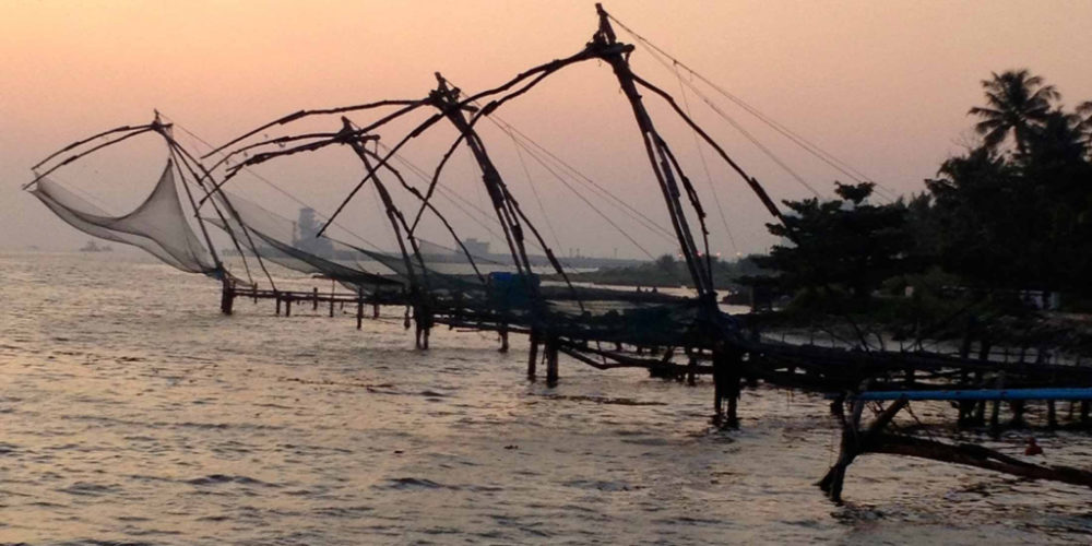 Kochi, Cochin, fishing nets, sunset, Indian Cooking, Food Travel, Food Tourism, Indian Food, Culinary Tours, Faces Places and Plates Blog