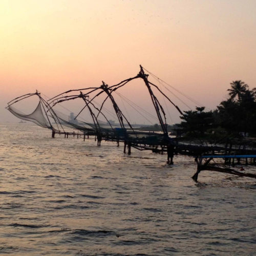 Kochi, Cochin, fishing nets, sunset, Indian Cooking, Food Travel, Food Tourism, Indian Food, Culinary Tours, Faces Places and Plates Blog