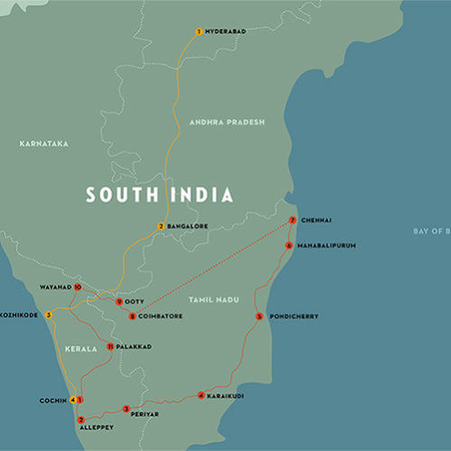 South India map, Kerala, Telangana, Tamil Nadu, Andhra Pradesh, Karnataka, South India, India, Faces Places and Plates blog