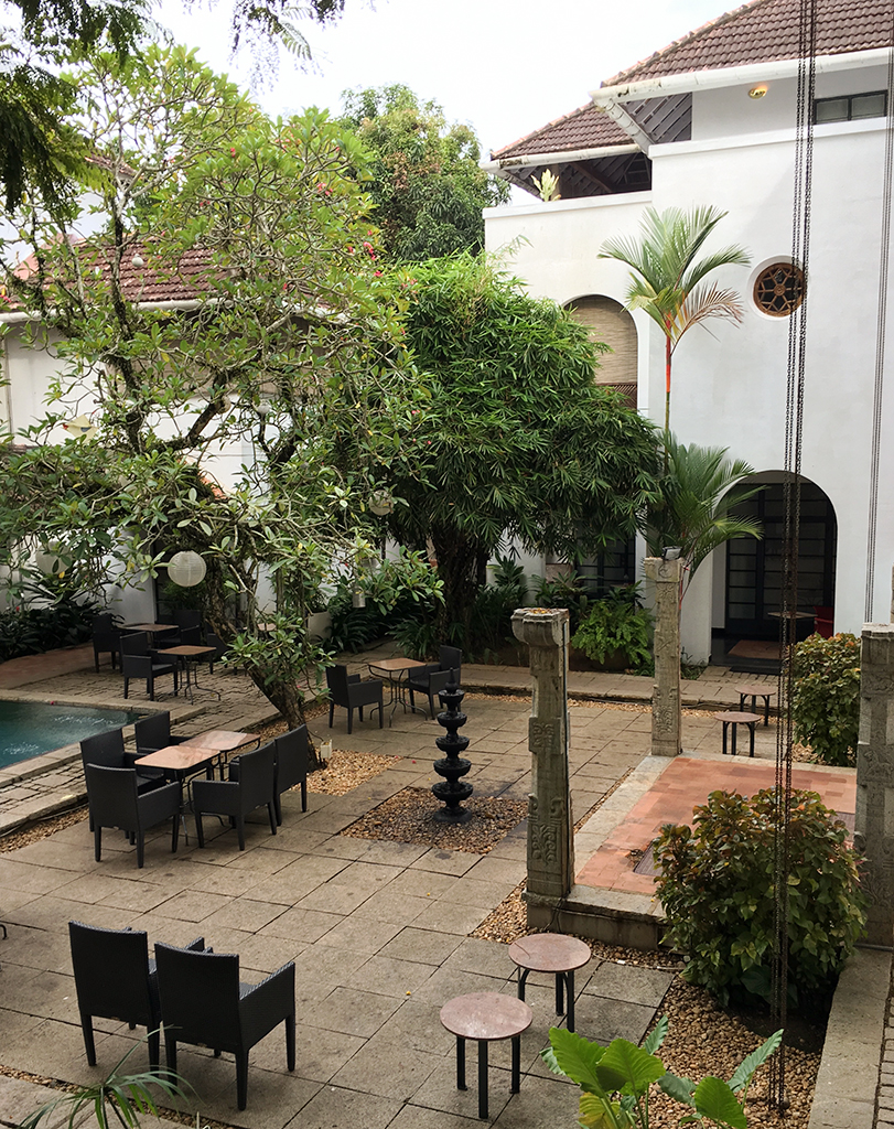 pool courtyard, Malabar House Hotel, Kochi, Fort Kochi, Cochin, Kerala, South India, India, Faces Places and Plates blog