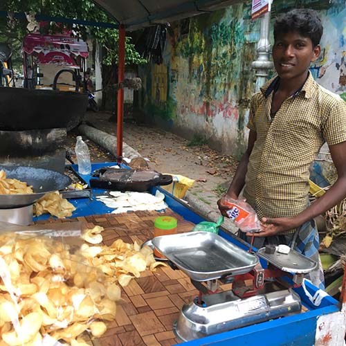 cassava chips, street food, Kochi, Kerala, South India, India, Faces Places and Plates blog