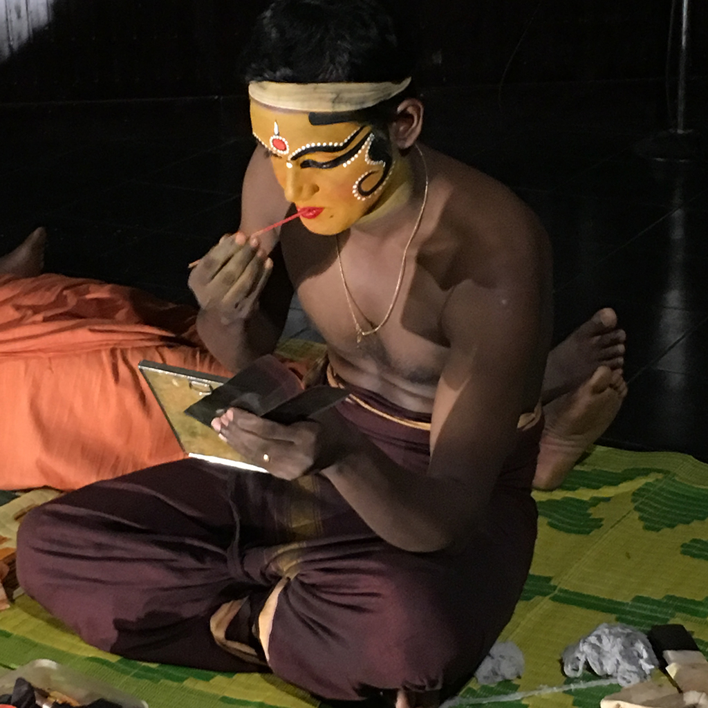 Kathakali, theatre makeup, Kochi, Fort Kochi, Cochin, Kerala, South India, India, Faces Places and Plates blog