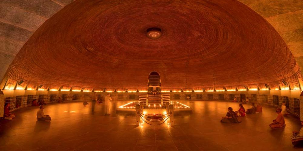 The Dhyanalinga at Isha Yoga Center in Coimbatore, India