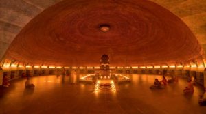 The Dhyanalinga at Isha Yoga Center in Coimbatore, India