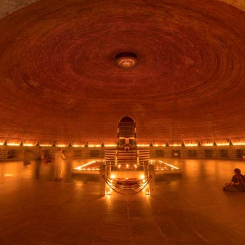 The Dhyanalinga at Isha Yoga Center in Coimbatore, India