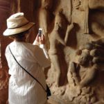 Karen Anderson in Mamallapuram.