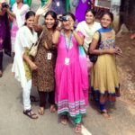 Tourists at Mamallapuram's UNESCO World Heritage sites.