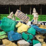 Icons assembled on the beach, Mamallapuram