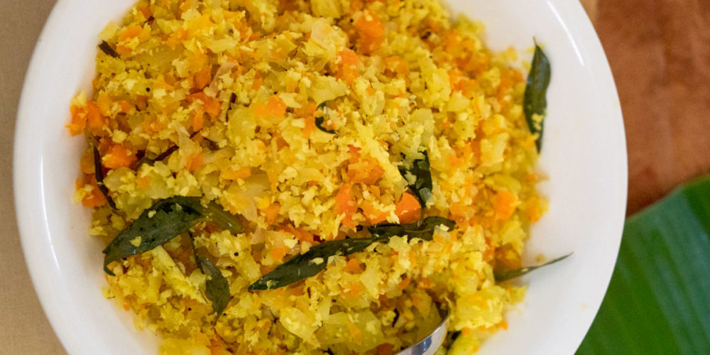 Mrs. Abraham's Cabbage and Carrot Thoran.