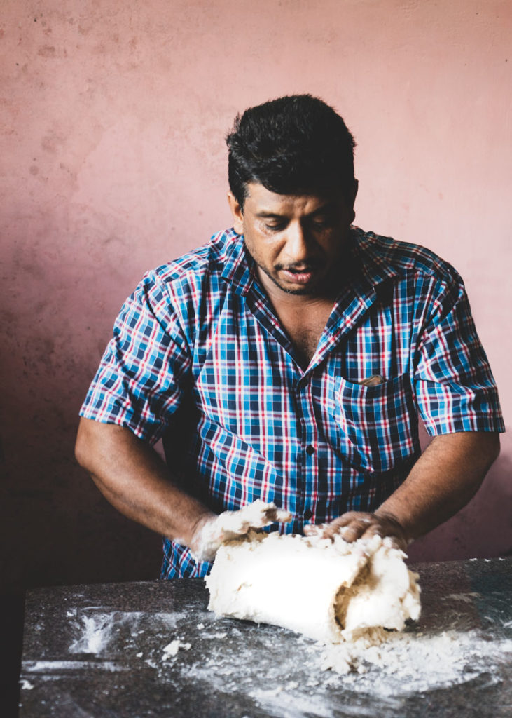 Sheril in the kitchen of his Thekkady cooking school.