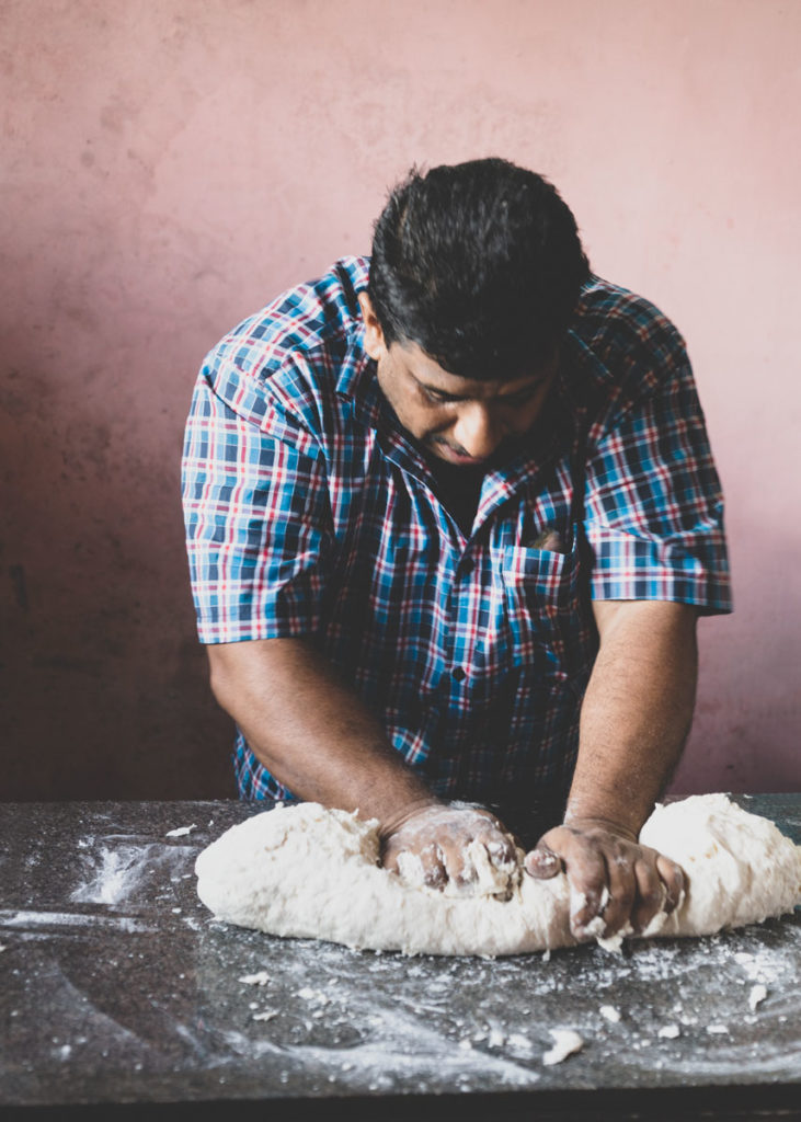 Sheril in the kitchen of his Thekkady cooking school.