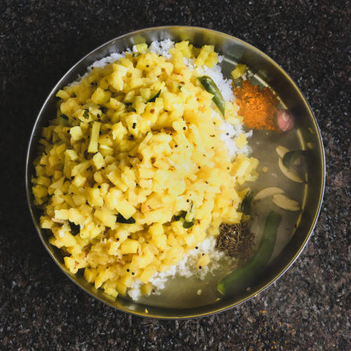 Pineapple Curry mise en place