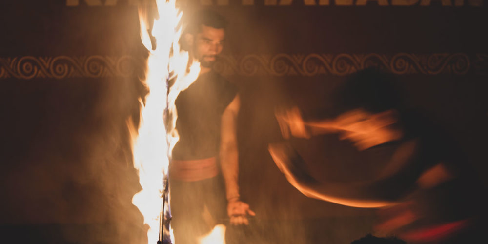 Kadathanadan Kalari martial arts demonstration.