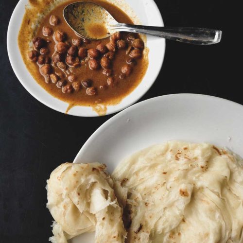 Kadala Curry and Paratha.