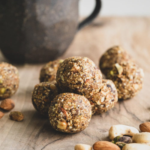 Date Laddu with cardamom and sesame