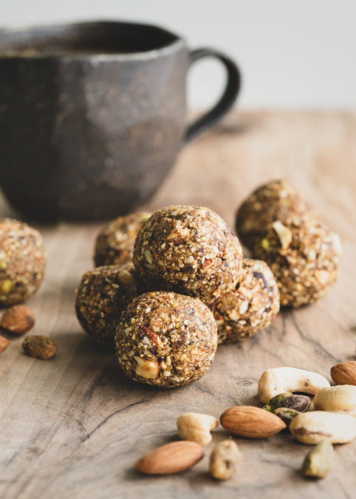 Date Laddu with cardamom and sesame