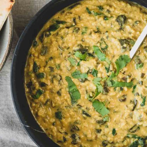 Moong Dal with Spinach, Fennel and Ginger