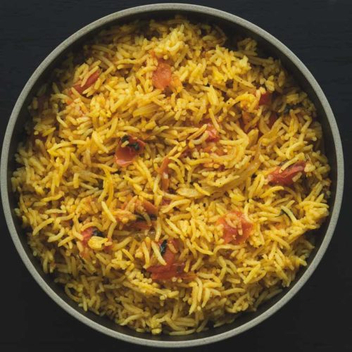 South Indian Nicely Spiced Tomato Rice