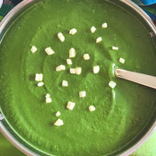 Bright Green Spinach and Moong Dal Soup