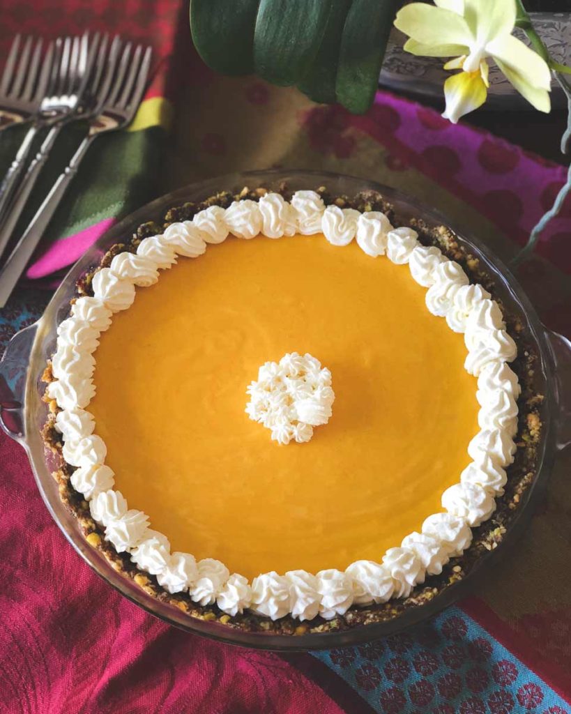 Whole Mango Pie with Forks