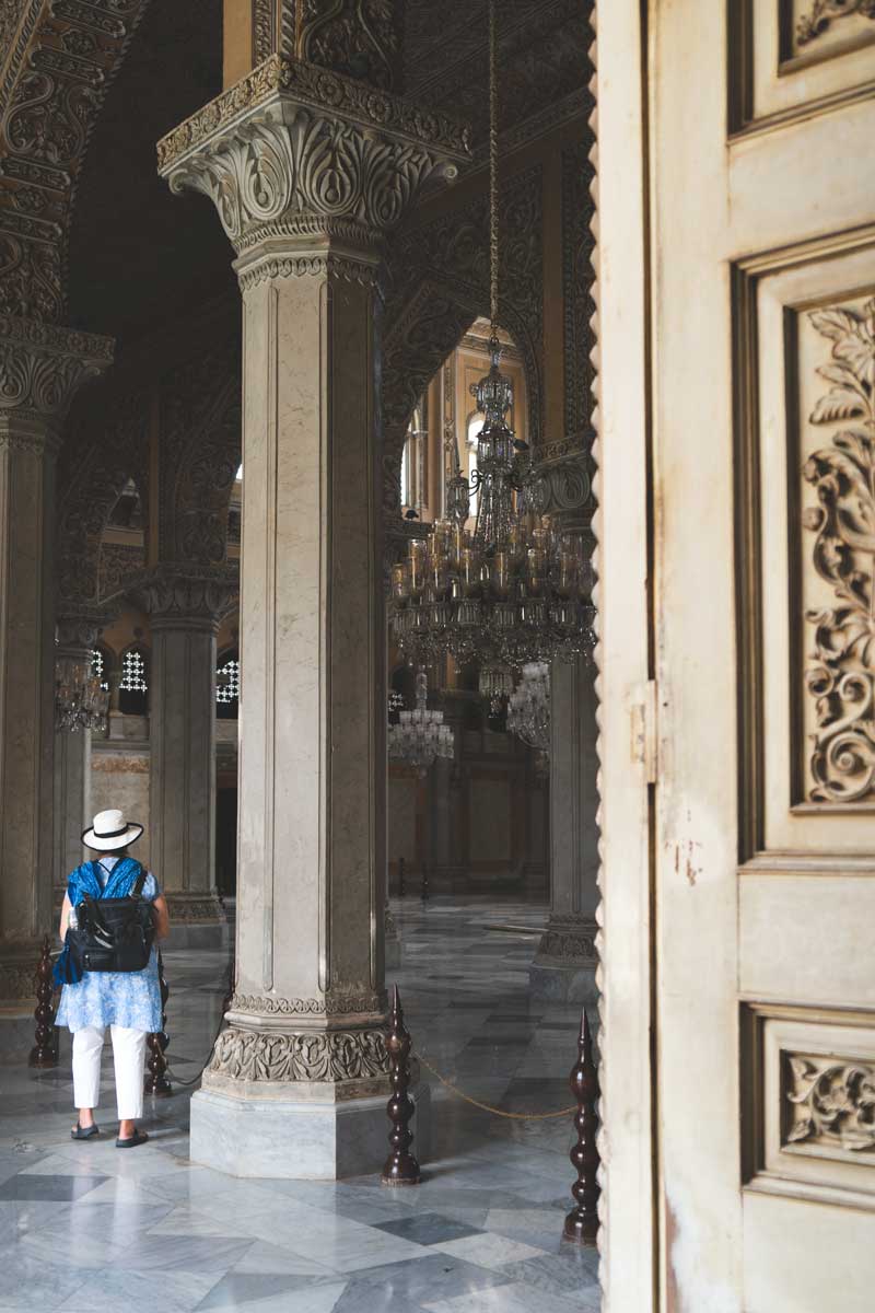 Interior of Chowmahalla Palace in Hyderabad