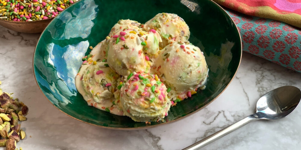 ice cream in a dish - Mukwas and Pista Kulfi