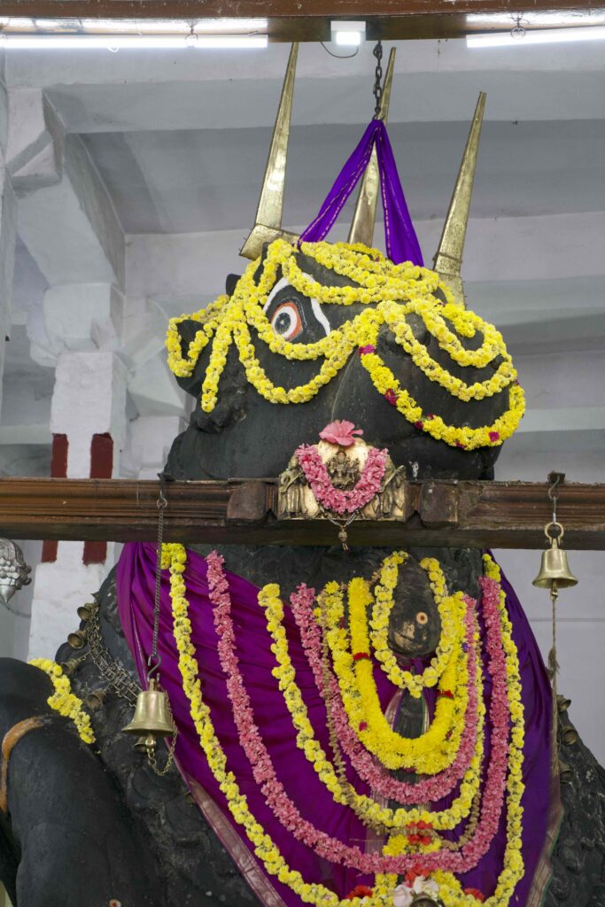 decorated statue of a bull