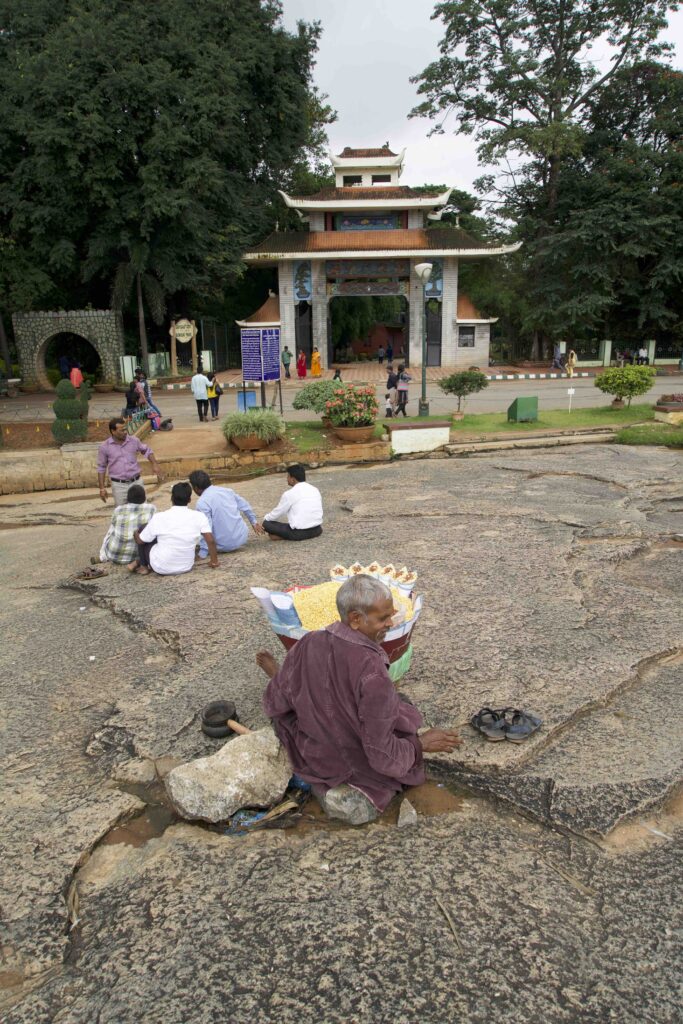 a man selling food 