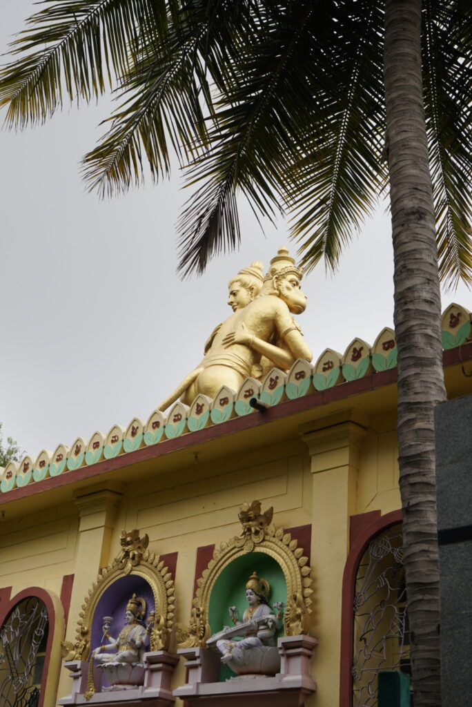 gold statues on a building